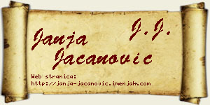 Janja Jacanović vizit kartica